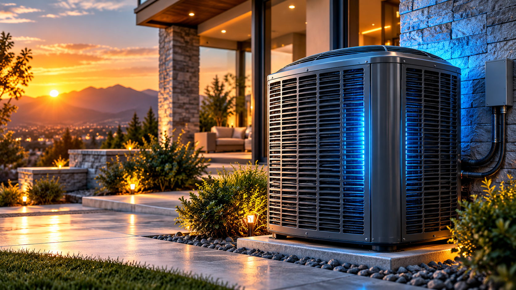 High efficiency outdoor HVAC unit