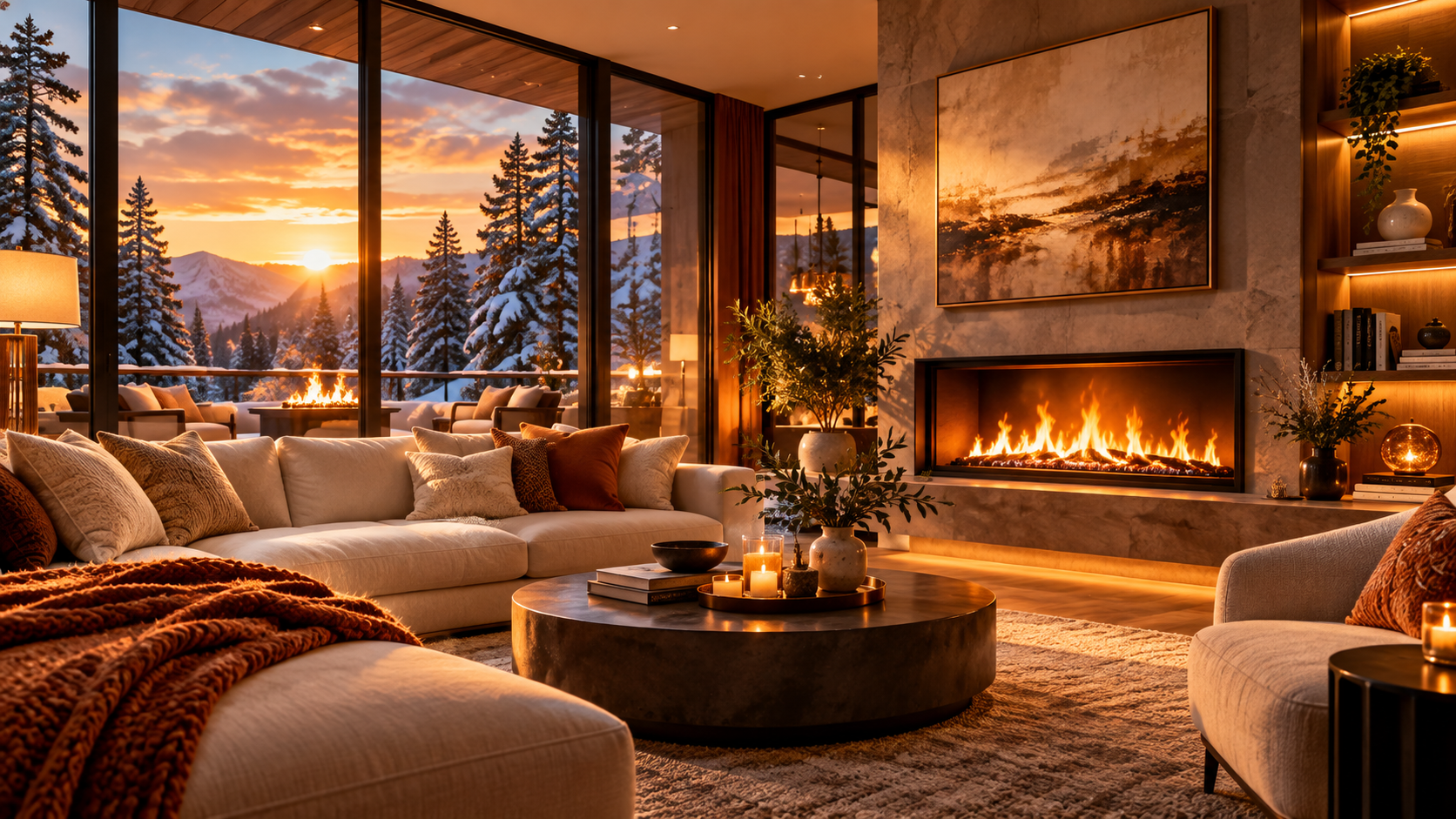 Warm living room